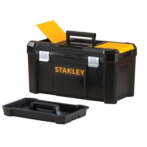 Stanley 19 in. x 9.9 in. x 9.9 in. Metal Latch Tool Box with Tote Tray